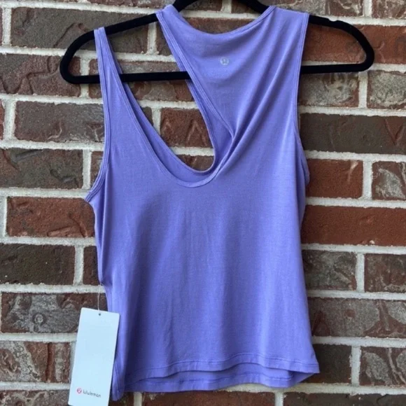 lululemon Cut Out Lavender Tank Top - Picture 2 of 8